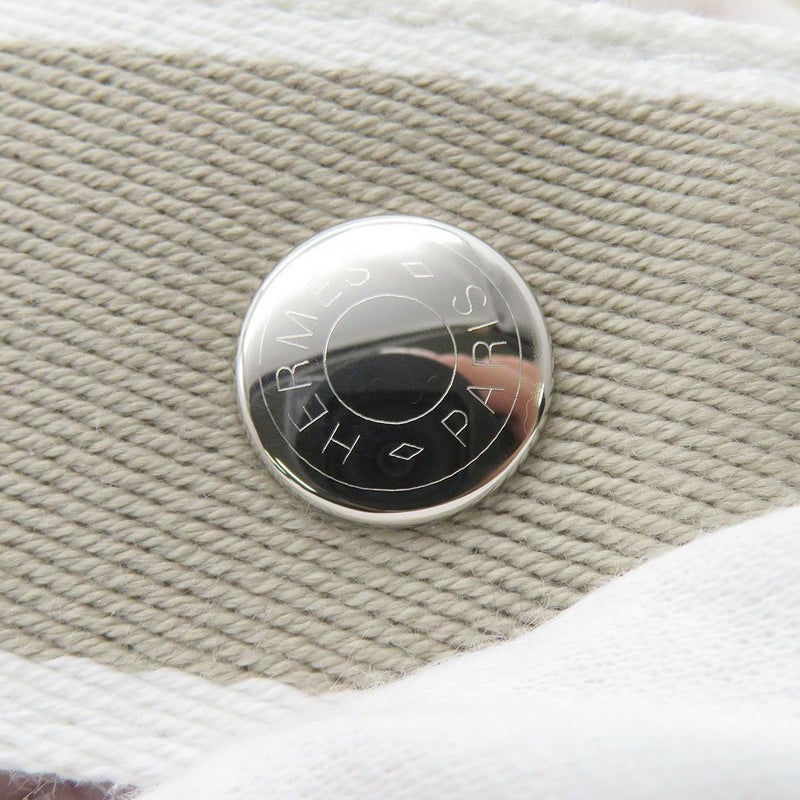 エルメス ポーチ ブリッド・ア・ブラックPM ベージュ/シルバー金具 キャンバス HERMES バッグ 小物入れ