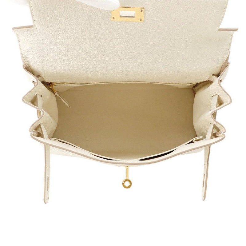 エルメス ハンドバッグ ケリー28 内縫い クレ/ゴールド金具 トゴ B刻印 2wayショルダー