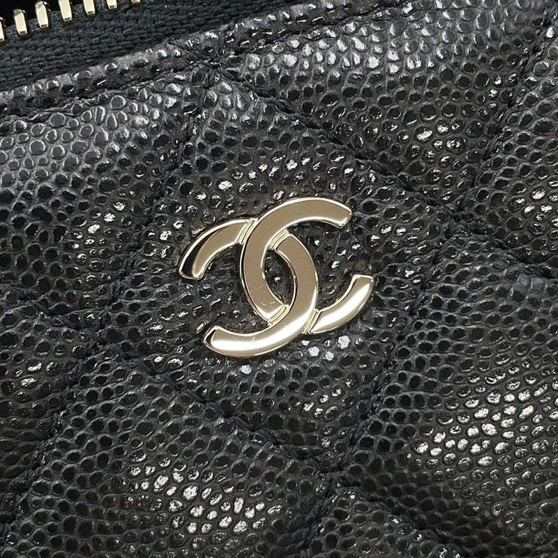 シャネル チェーンショルダーバッグ バニティケース ココマーク マトラッセ キャビアスキン AP1341 CHANEL 黒