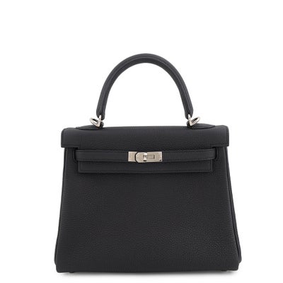 Hermès Kelly 25 Black Togo Palladium