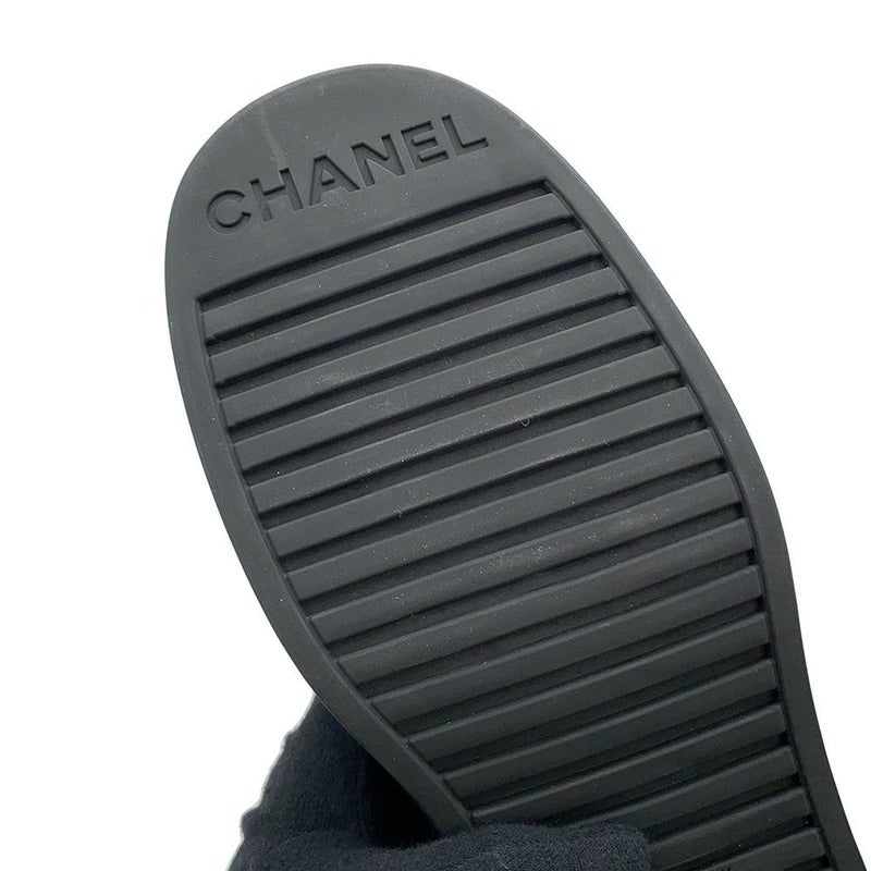 シャネル ショートブーツ ココマーク スエード レディースサイズ37C CHANEL 靴 黒