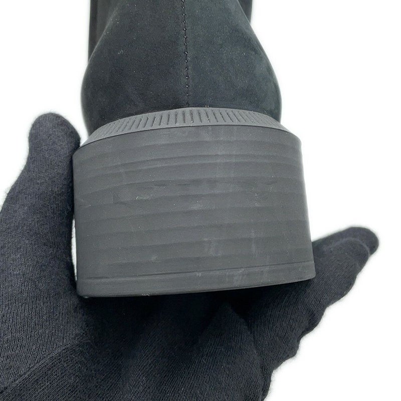 シャネル ショートブーツ ココマーク スエード レディースサイズ37C CHANEL 靴 黒