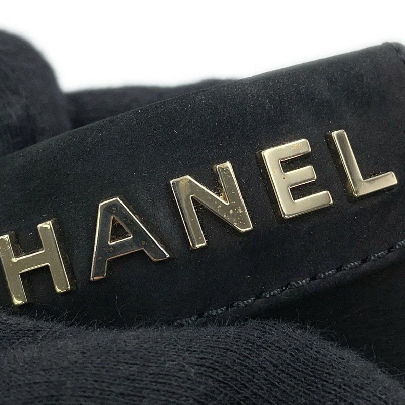 シャネル ショートブーツ ココマーク スエード レディースサイズ37C CHANEL 靴 黒