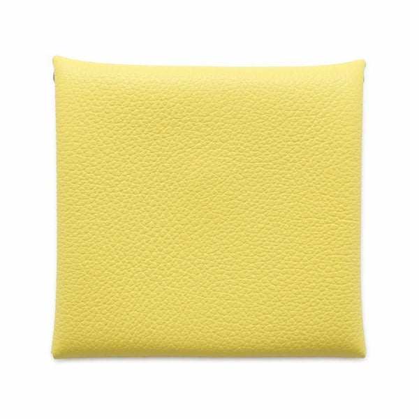 エルメス コインケース バスティア ヴェルソ ライム/チャイ エバーカラー U刻印 HERMES 財布