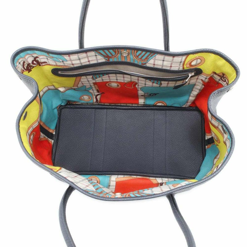 エルメス トートバッグ ガーデンパーティPM ブルーインディゴ/シルバー金具 ネゴンダ A刻印