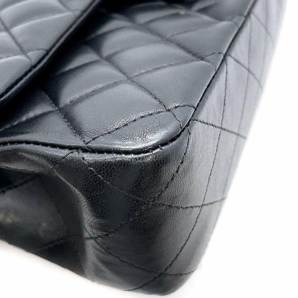 シャネル チェーンショルダーバッグ マトラッセ25 ココマーク ラムスキン ダブルチェーン A01112 CHANEL 黒