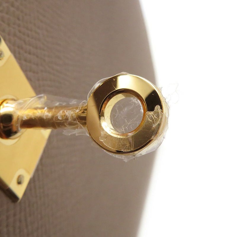 エルメス ハンドバッグ ケリー25 外縫い エトゥープ/シルバー金具 エプソン K刻印 HERMES Kelly 2wayバッグ