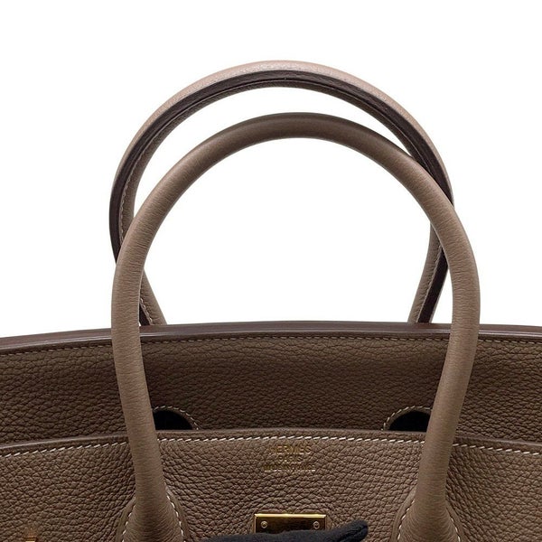 エルメス バーキン35 エトゥープ/ゴールド金具 トゴ O刻印 HERMES Birkin ハンドバッグ