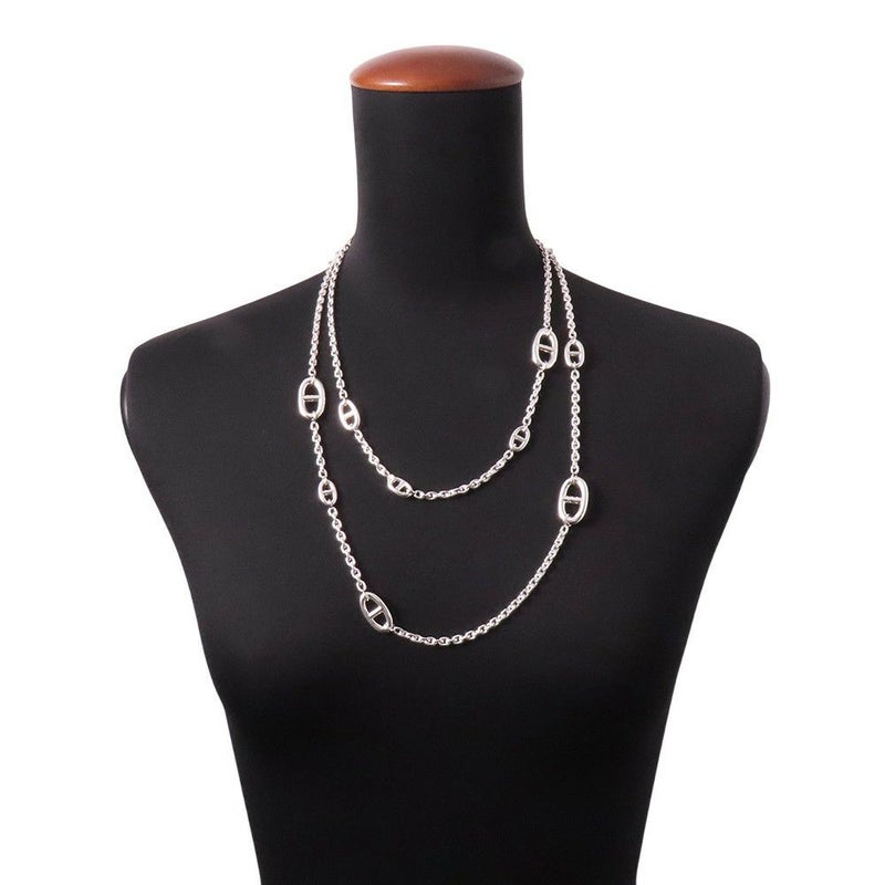 エルメス ネックレス シェーヌダンクル ファランドール 120 SV925シルバー HERMES ジュエリー