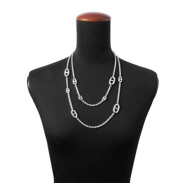 エルメス ネックレス シェーヌダンクル ファランドール 120 SV925シルバー HERMES ジュエリー