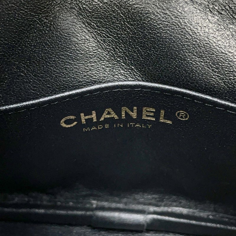 シャネル チェーンショルダーバッグ マトラッセ ココマーク カメラケース キャビアスキン A91796 CHANEL ポシェット 黒