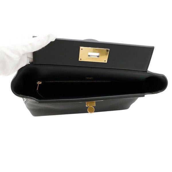 エルメス 24/24 29 サック ヴァンキャトル ブラック/シルバー金具 トゴ/スイフト U刻印 2wayショルダー 黒