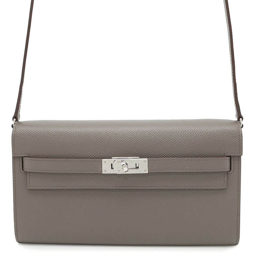 エルメス ケリーウォレット ロング トゥーゴー グリパンタン/シルバー金具 エプソン K刻印 財布 HERMES - エルメス ケリーウォレット ロング トゥーゴー グリパンタン