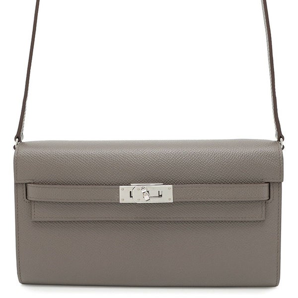 エルメス ケリーウォレット ロング トゥーゴー エタン/シルバー金具 エプソン Z刻印 財布