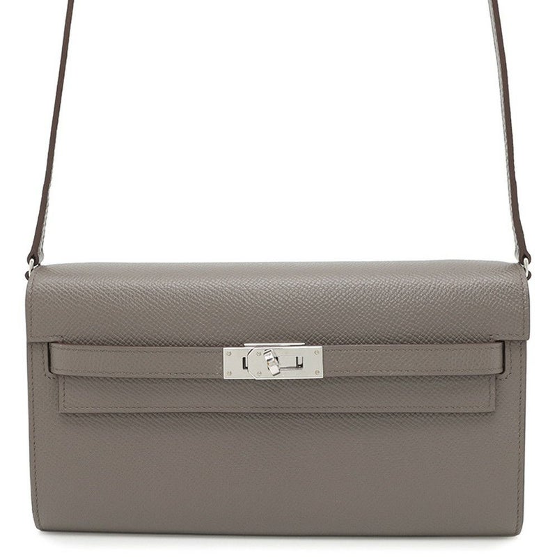 エルメス ケリーウォレット ロング トゥーゴー エタン/シルバー金具 エプソン Z刻印 財布