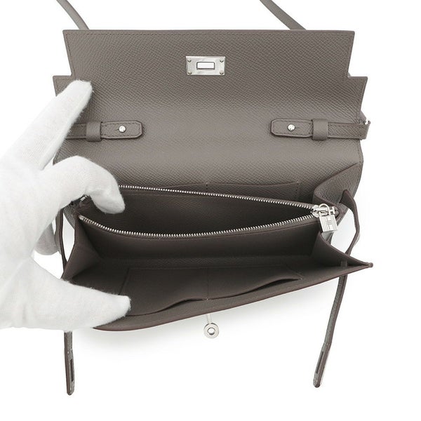 エルメス ケリーウォレット ロング トゥーゴー エタン/シルバー金具 エプソン Z刻印 財布