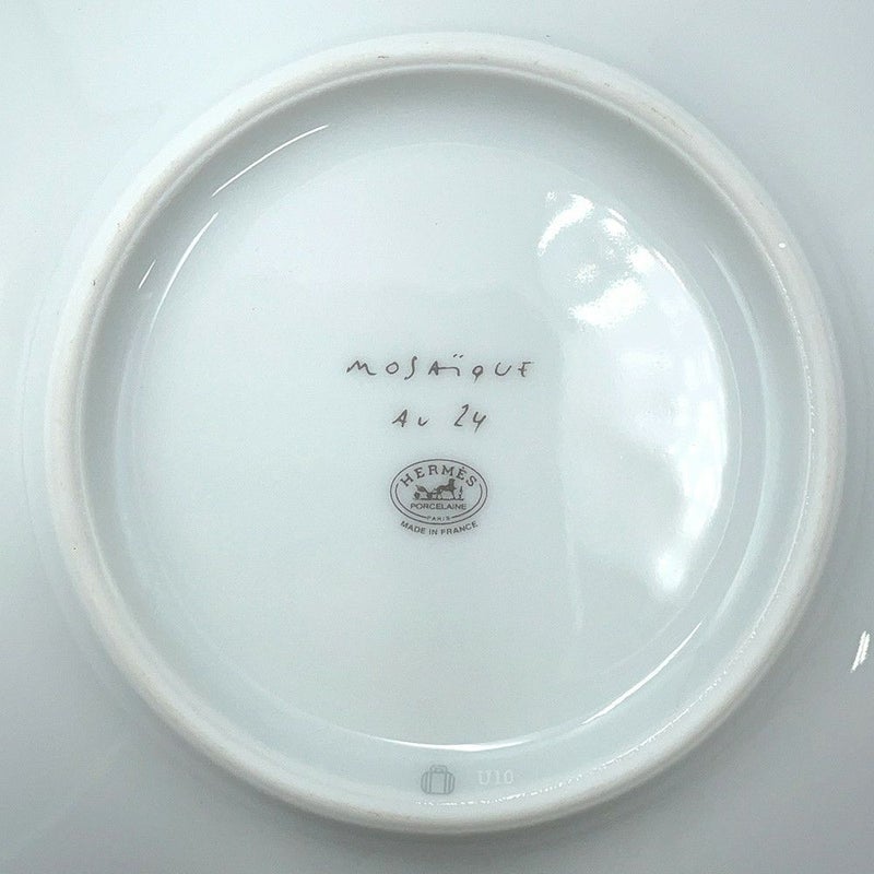 エルメス ティーカップ・ソーサー モザイク ヴァンキャトル 2客セット 160ml HERMES 食器 ギフト ポーセリン 白