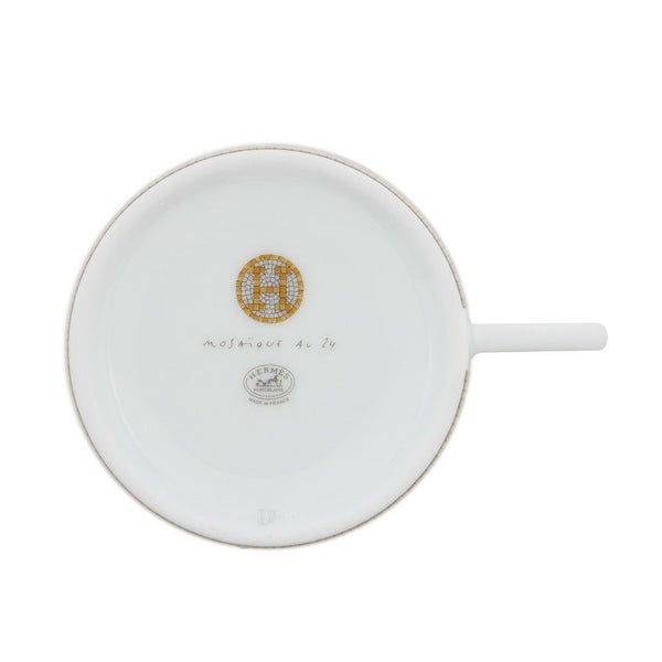 エルメス ティーカップ・ソーサー モザイク ヴァンキャトル 2客セット 160ml HERMES 食器 ギフト ポーセリン 白