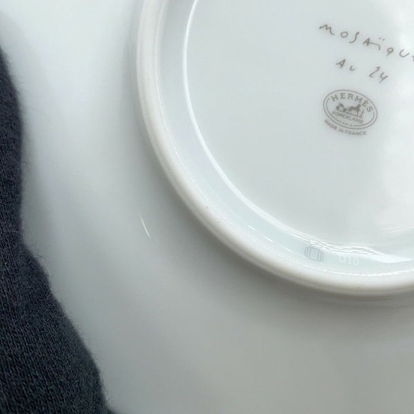 エルメス ティーカップ・ソーサー モザイク ヴァンキャトル 2客セット 160ml HERMES 食器 ギフト ポーセリン 白