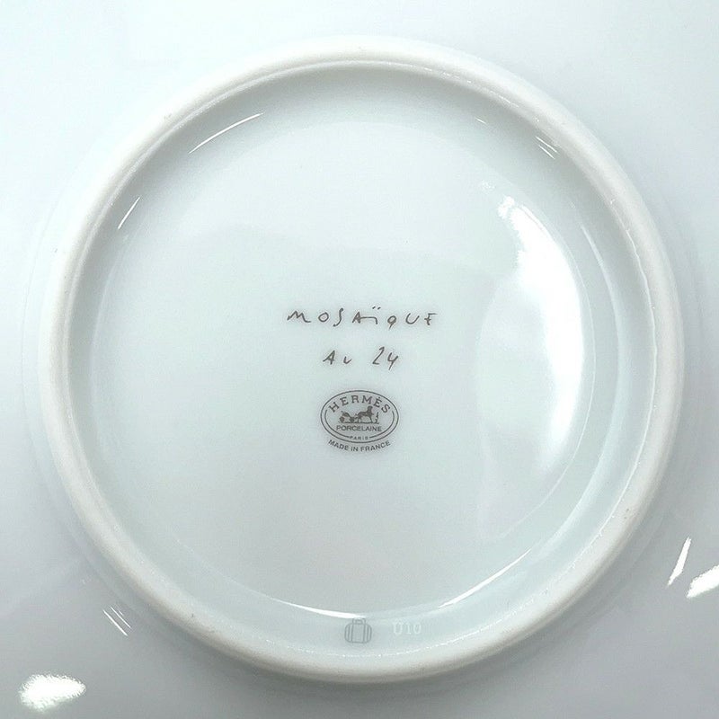 エルメス ティーカップ・ソーサー モザイク ヴァンキャトル 2客セット 160ml HERMES 食器 ギフト ポーセリン 白