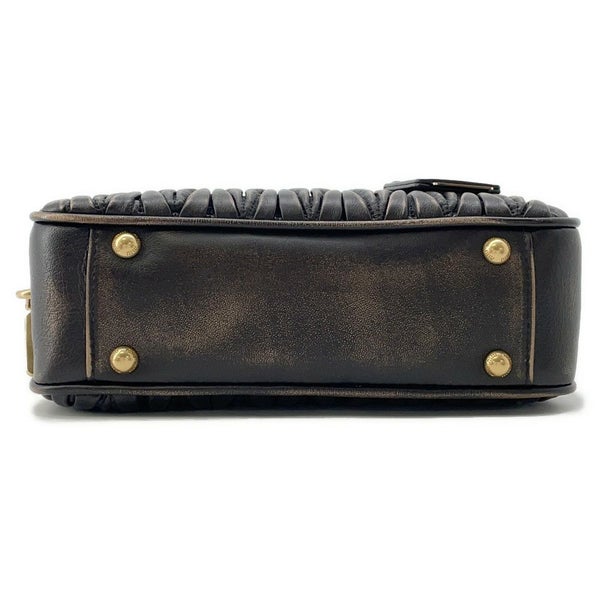 ミュウミュウ ハンドバッグ アルカディ マテラッセ ダメージ加工 ミディアム レザー 5BB124 Miu Miu 2way