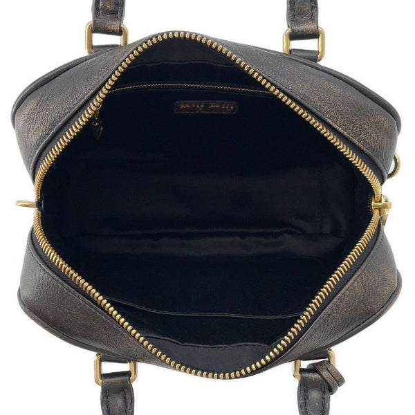 ミュウミュウ ハンドバッグ アルカディ マテラッセ ダメージ加工 ミディアム レザー 5BB124 Miu Miu 2way