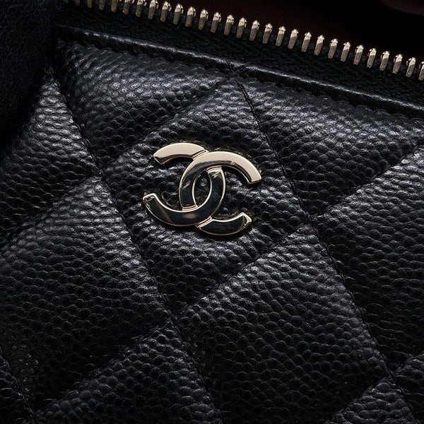 シャネル チェーンショルダーバッグ マトラッセ ココマーク クラシック スモールヴァニティケース ラムスキン AP1340 CHANEL 黒