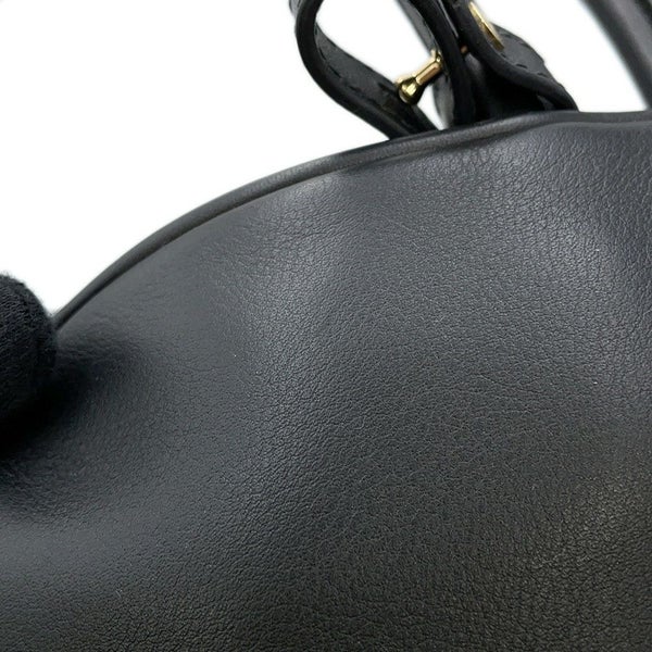 ミュウミュウ ハンドバッグ ボー カーフレザー 5BB117 MIUMIU トップハンドルバッグ 黒