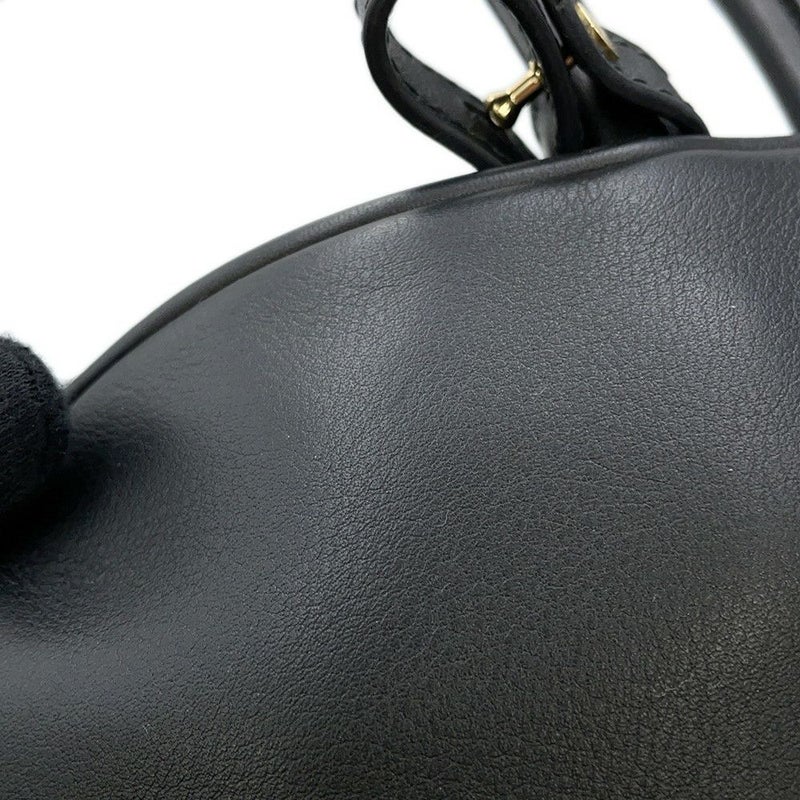 ミュウミュウ ハンドバッグ ボー カーフレザー 5BB117 MIUMIU トップハンドルバッグ 黒