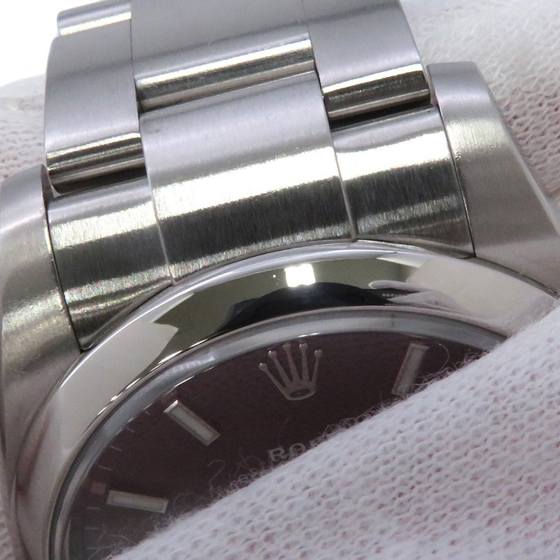 ロレックス オイスターパーペチュアル 34 114200 ROLEX 腕時計 レッドグレープ文字盤