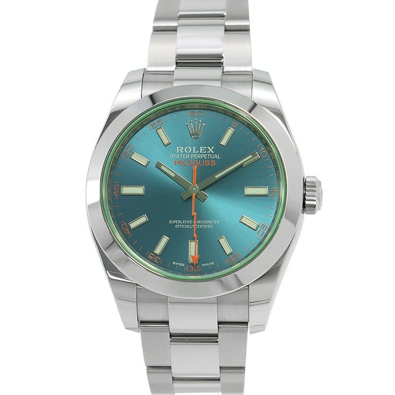 ロレックス ミルガウス 116400GV ROLEX 腕時計 Zブルー文字盤