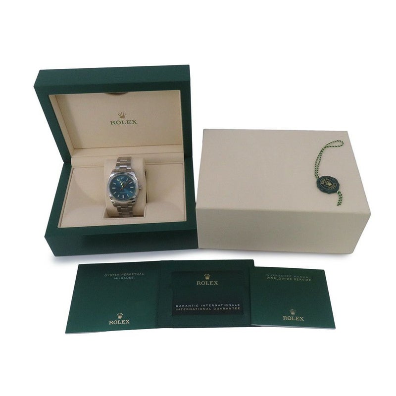 ロレックス ミルガウス 116400GV ROLEX 腕時計 Zブルー文字盤
