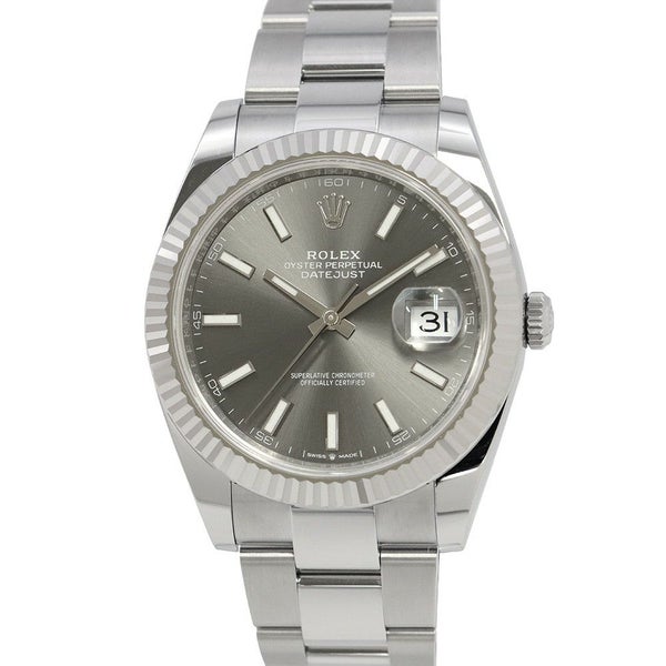 ロレックス デイトジャスト41 SS/K18WG 126334 ROLEX 腕時計 スレート文字盤