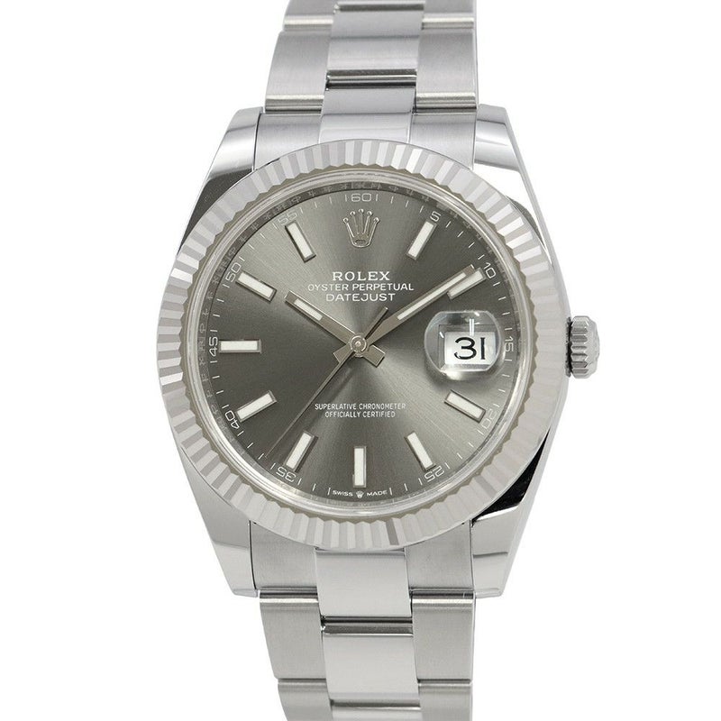 ロレックス デイトジャスト41 SS/K18WG 126334 ROLEX 腕時計 スレート文字盤