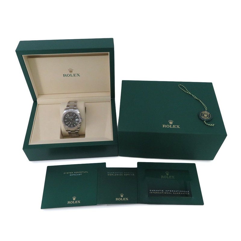 ロレックス デイトジャスト41 SS/K18WG 126334 ROLEX 腕時計 スレート文字盤