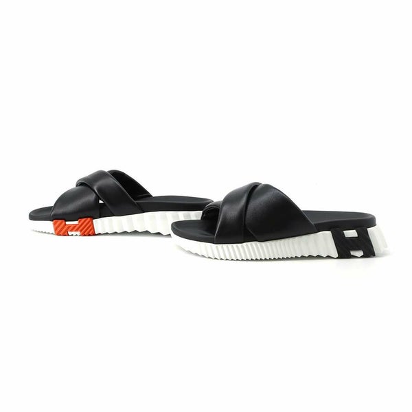 エルメス サンダル インフラ レザー レディースサイズ36 HERMES 靴 黒