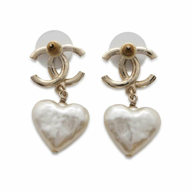 シャネル ピアス ココマーク スウィング ハート メタル フェイクパール B22 C AB7529 CHANEL アクセサリー