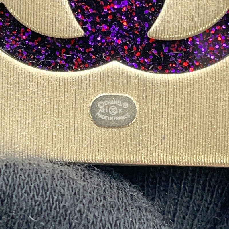 シャネル ブローチ No.5 メタル ラメ A21K CHANEL アクセサリー