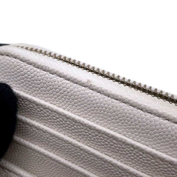 シャネル コインケース マトラッセ ココマーク キャビアスキン AP2061 CHANEL 財布 小銭入れ 白