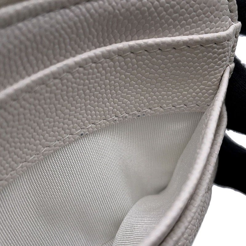 シャネル コインケース マトラッセ ココマーク キャビアスキン AP2061 CHANEL 財布 小銭入れ 白