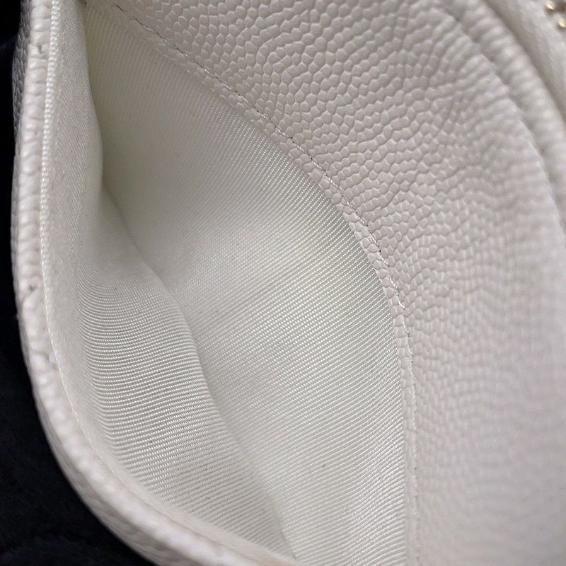 シャネル コインケース マトラッセ ココマーク キャビアスキン AP2061 CHANEL 財布 小銭入れ 白