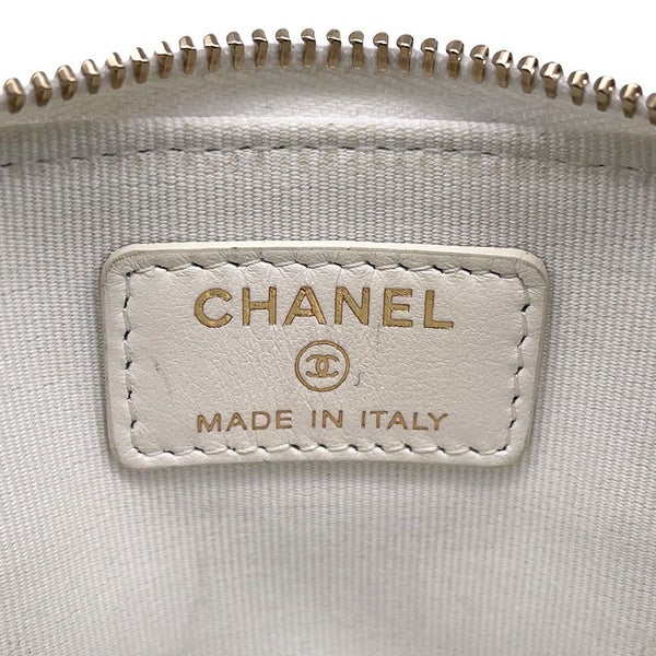 シャネル コインケース マトラッセ ココマーク キャビアスキン AP2061 CHANEL 財布 小銭入れ 白