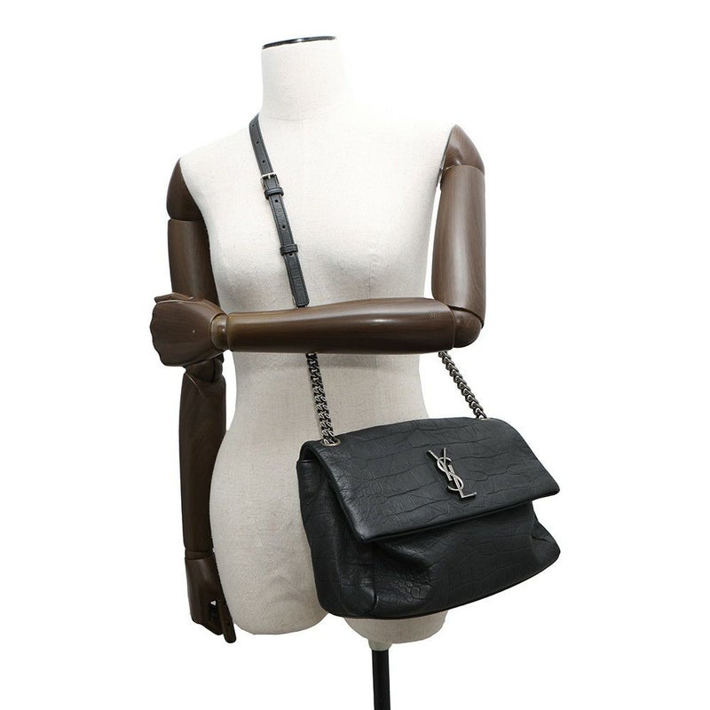 サンローランパリ ショルダーバッグ ウェストハリウッド 型押しレザー 574106 SAINT LAURENT PARIS ブラック 黒