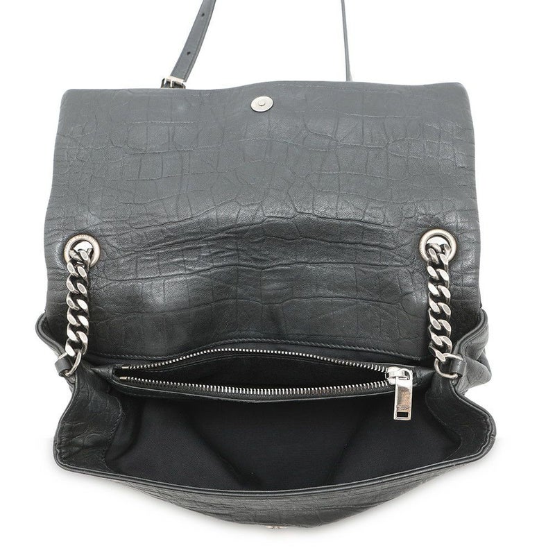 サンローランパリ ショルダーバッグ ウェストハリウッド 型押しレザー 574106 SAINT LAURENT PARIS ブラック 黒