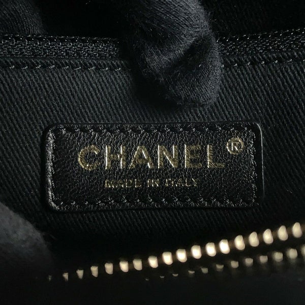 シャネル ハンドバッグ シェブロン ココマーク ハンドル フラップ キャビアスキン リザード A92991 2way 黒 Vステッチ