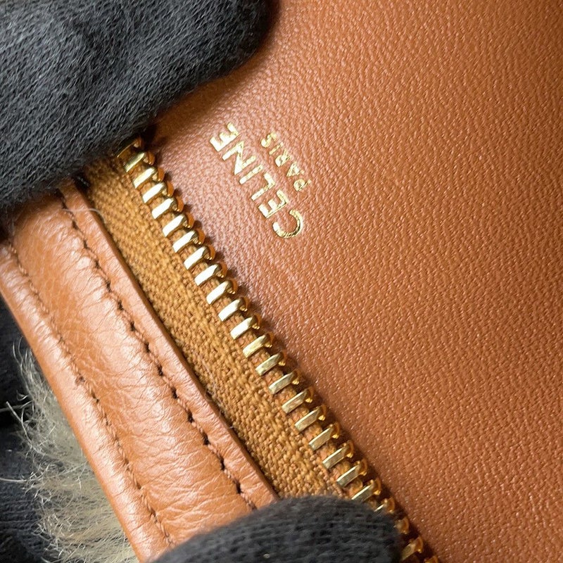 セリーヌ ハンドバッグ トリオンフ ウィルターン クラッチ レザー ファー 113673FEQ CELINE