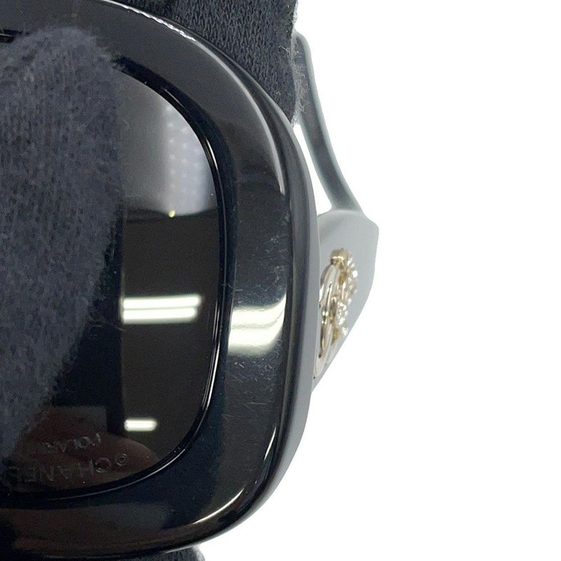 シャネル サングラス ダブルココマーク ラインストーン 56□17 140 5468-B-A CHANEL アイウェア 黒