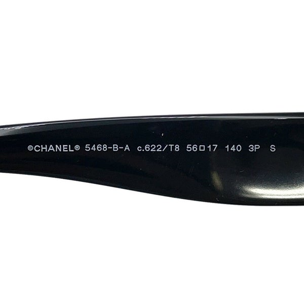 シャネル サングラス ダブルココマーク ラインストーン 56□17 140 5468-B-A CHANEL アイウェア 黒