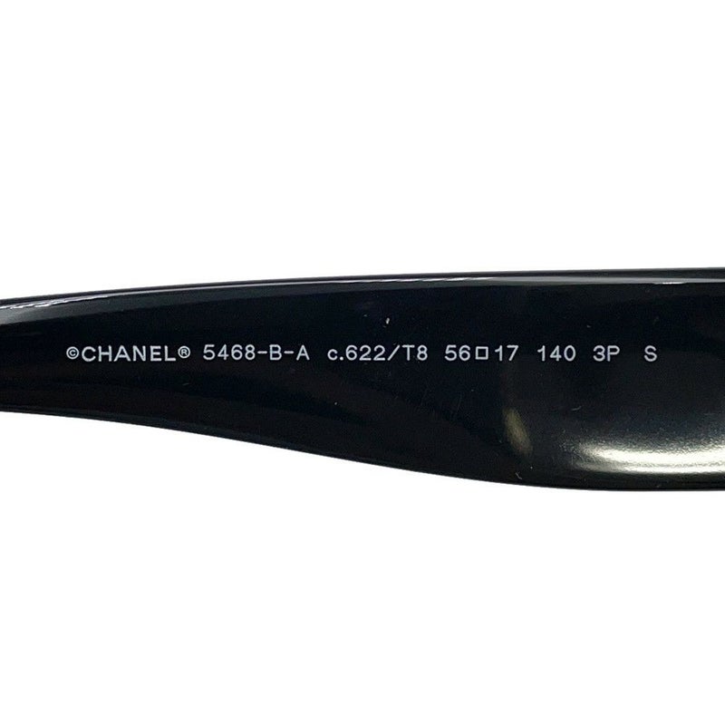 シャネル サングラス ダブルココマーク ラインストーン 56□17 140 5468-B-A CHANEL アイウェア 黒