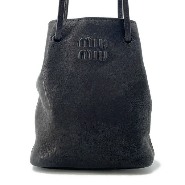 ミュウミュウ ショルダーバッグ ミニ ナッパレザー 5NF460 Miu Miu バッグ 黒